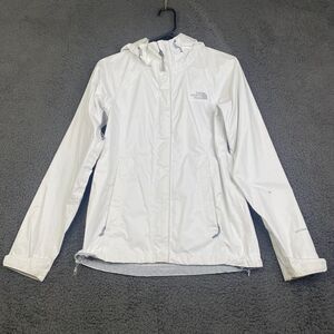 The North Face Hyvent 2.5L XS Women White Windbreaker Rain Coat Waterproof